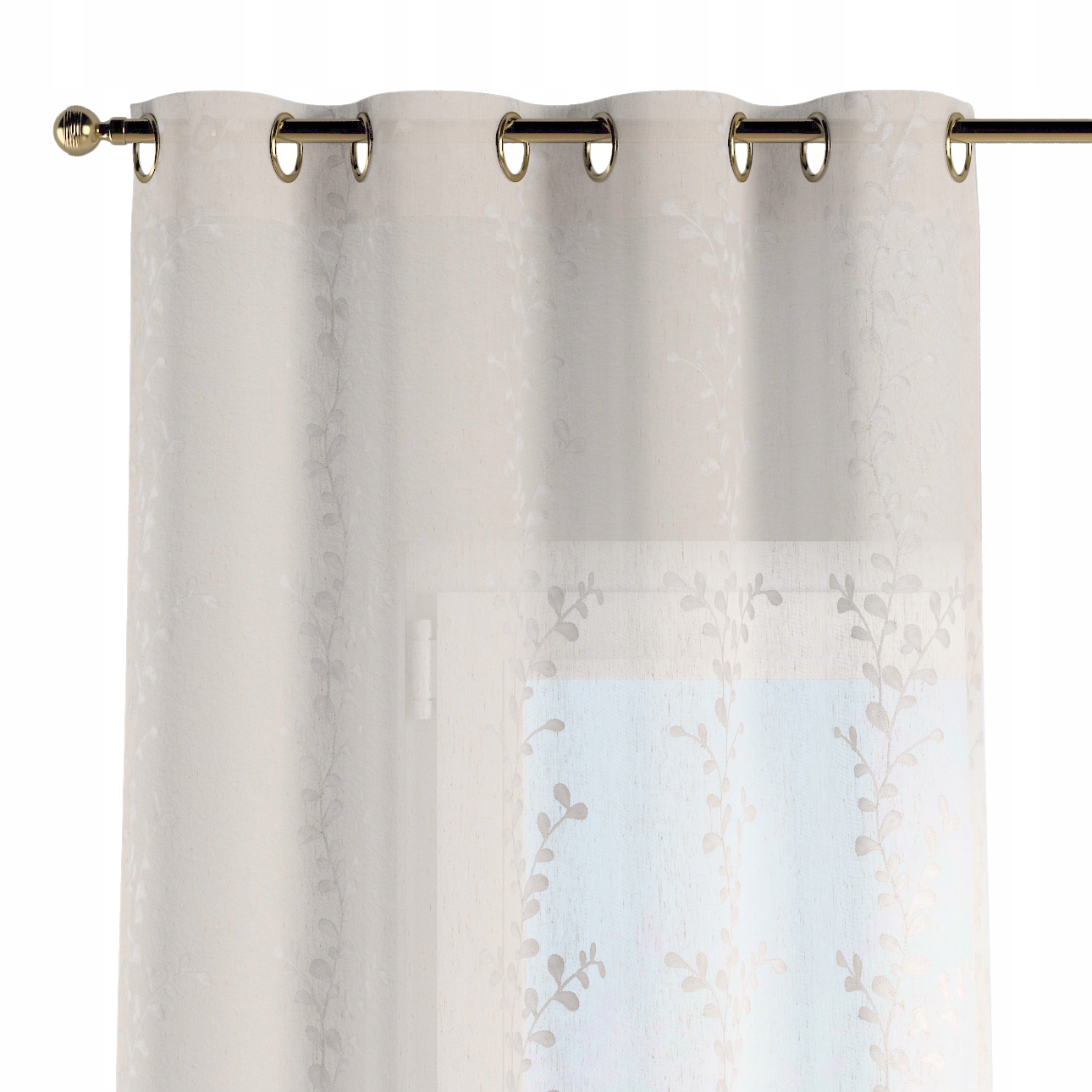 Záves na kolieskach 1 ks 140x260 cm biely