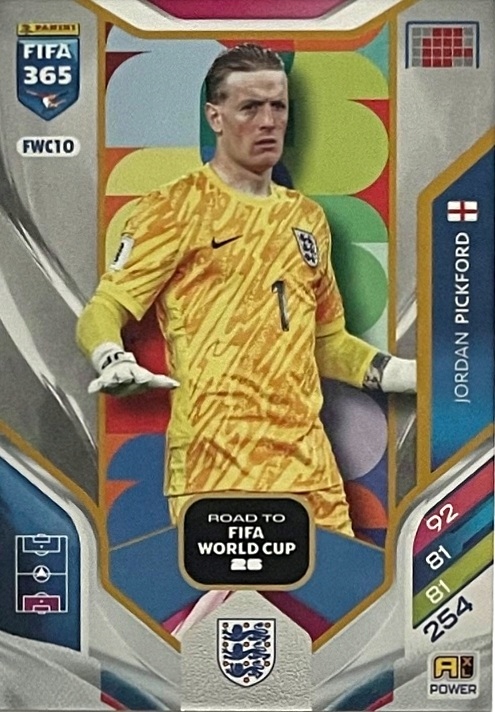 Fifa 365 2026 Panini Power Road To Fifa World Cup Jordan Pickford FWC10