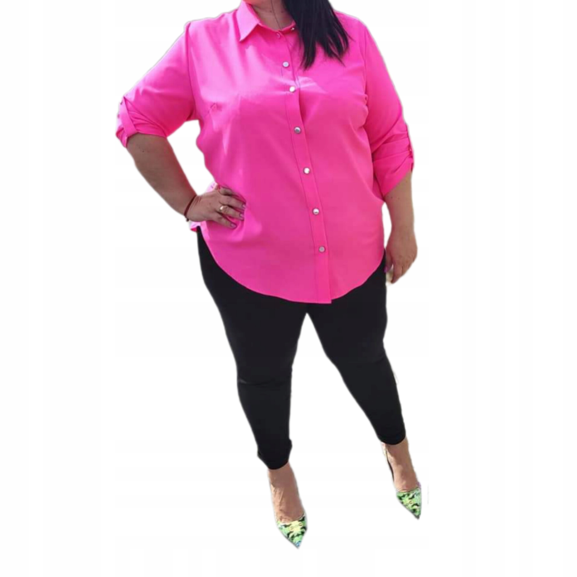 Doutníkové kalhoty plus size černé 4XL/5XL