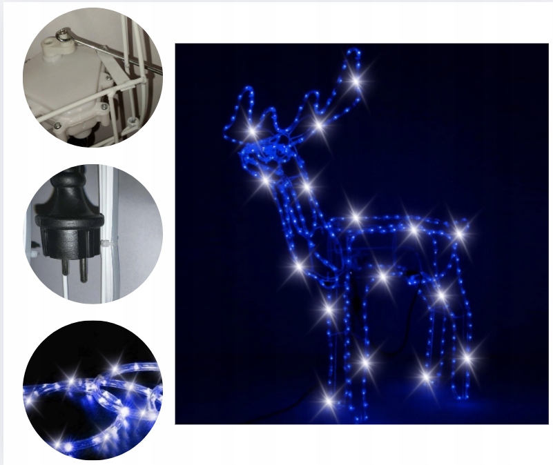 Sob Led 115 CM Modrá Flask (chladná Biela) Pohyblivá Hlava 11M