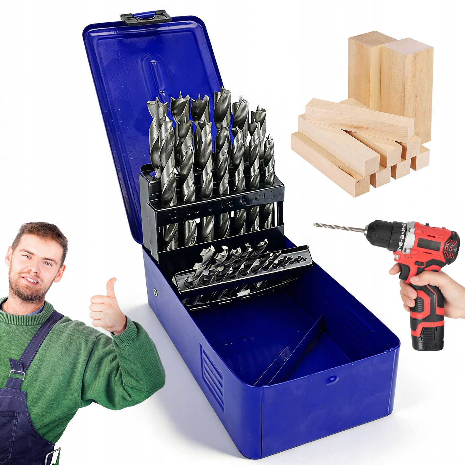 Vrtáky Do Dřeva Hss G Sada 25 Ks Metrické Pro Dub Borovice