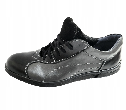 BUTY MĘSKIE markowe SKÓRA Producent polski 45 Nosek okrągły