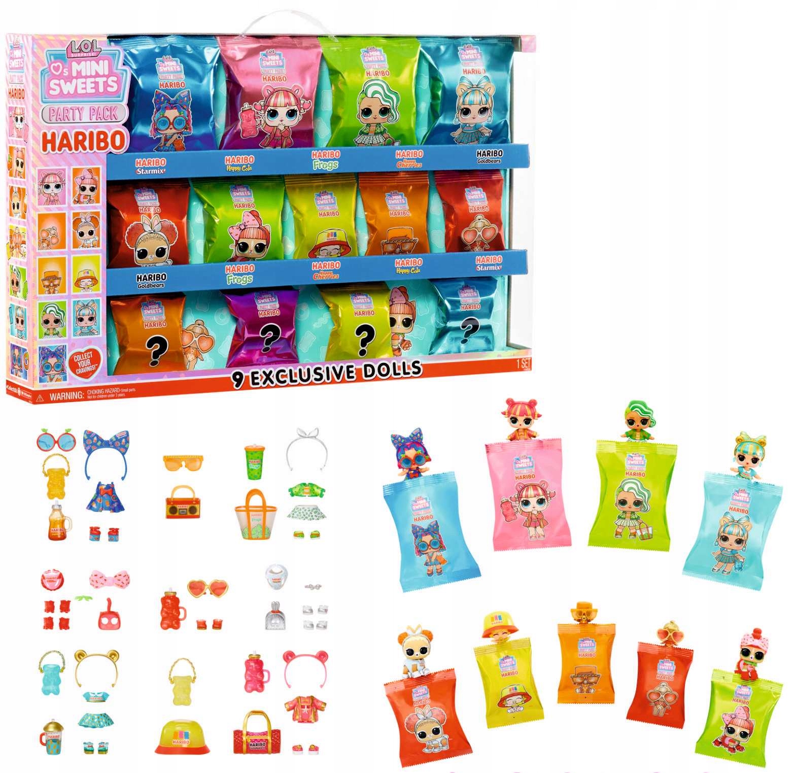Zestaw Imprezowy Lalek Lol Surprise Mini Sweets Haribo Party Pack 9 Lalek