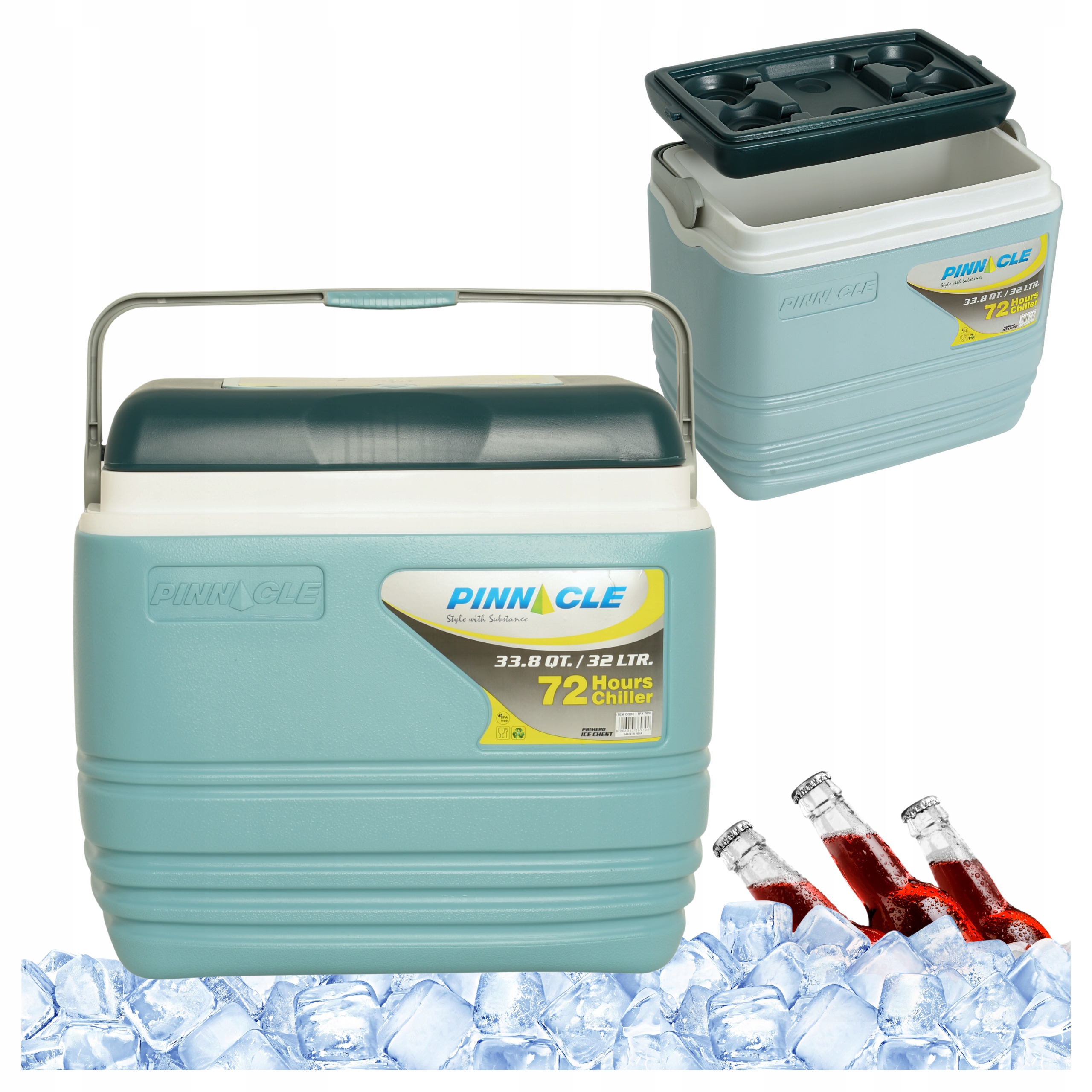 Pinnacle Turistická lednička s přenosnými vložkami TPX7000 32l velká modrá