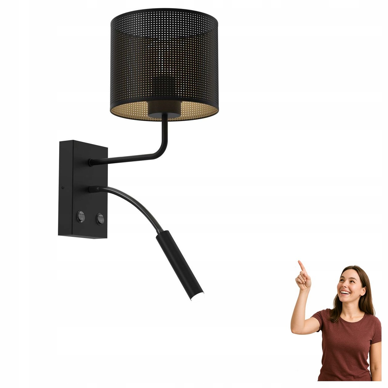 Nástenné svietidlo s výložníkom na čítanie Loft Shade 5246 Luminex