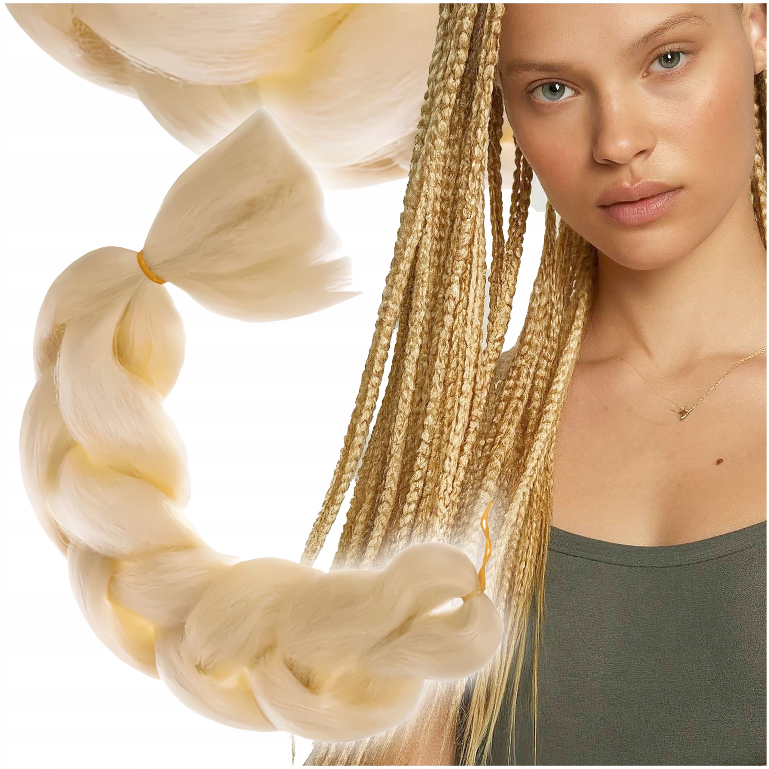 WŁOSY SYNTETYCZNE DO WARKOCZYKÓW KOLOROWE WARKOCZYKI DOCZEPIANE DŁUGIE 120