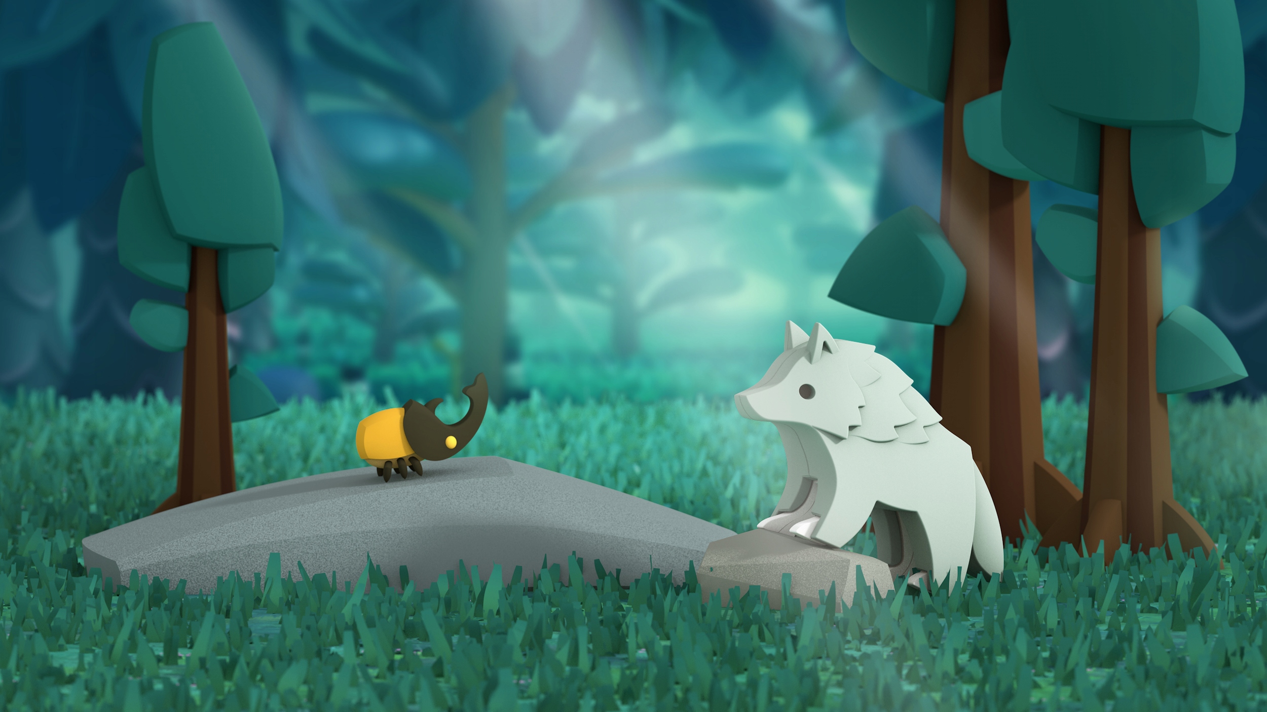 Magnetyczny Składany Wilk ze szkieletem HALFTOYS Materiał plastik