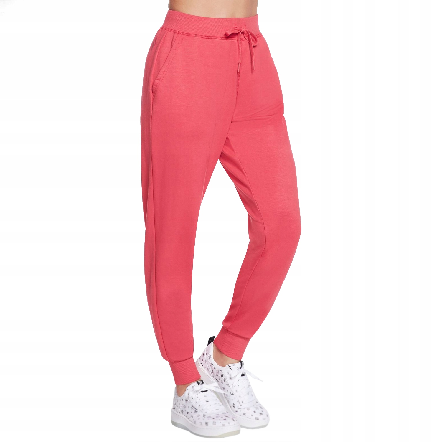 Skechers Skechluxe Restful Jogger Pant [L] Dámské kalhoty Rayon Červená