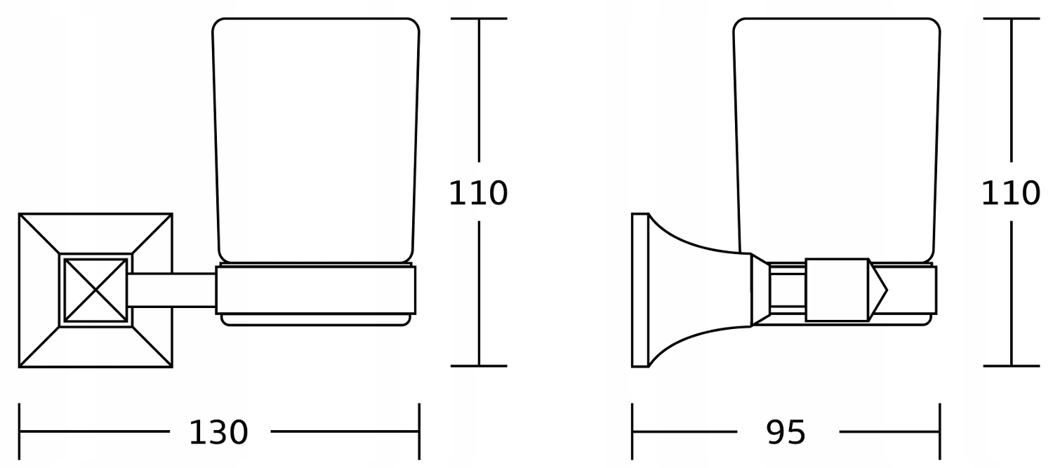MEXEN DALIA WISZĄCY KUBEK NA SZCZOTECZKI CZARNY Kod producenta 7017338-70