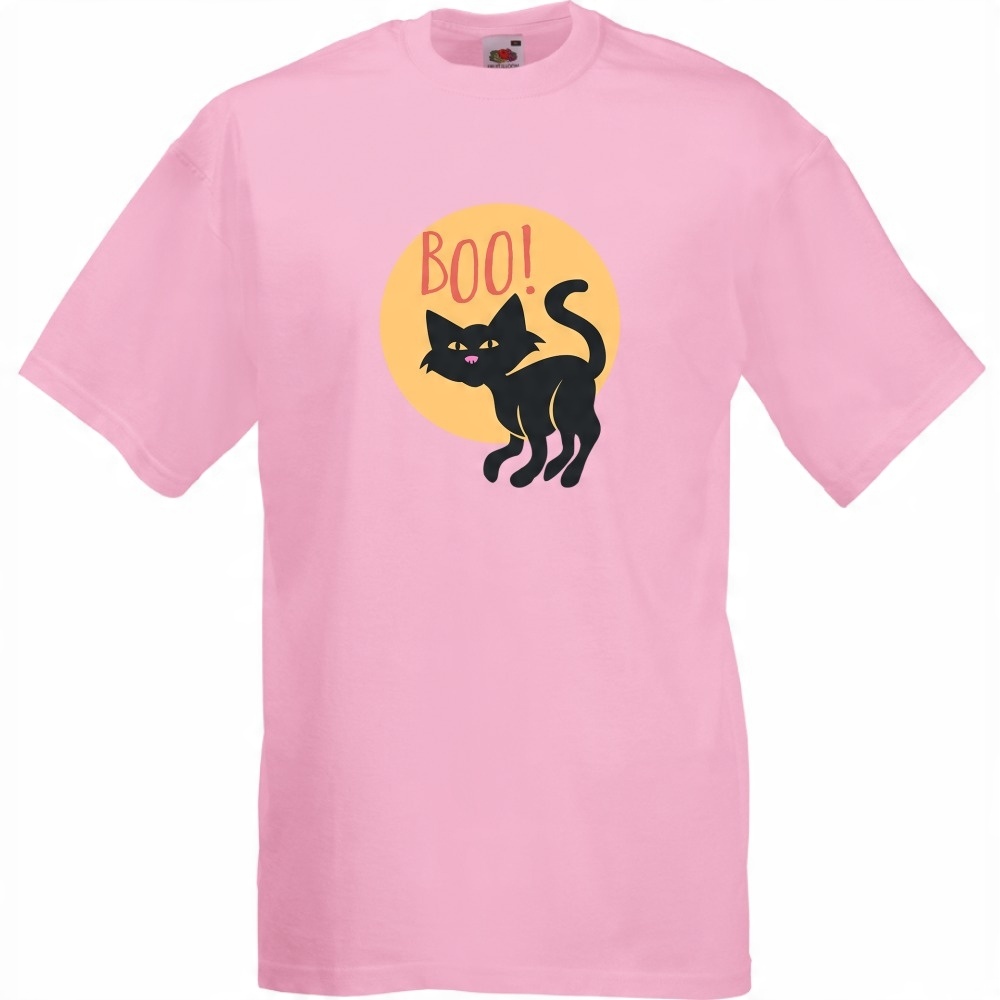 

Koszulka kot boo halloween XL różowa