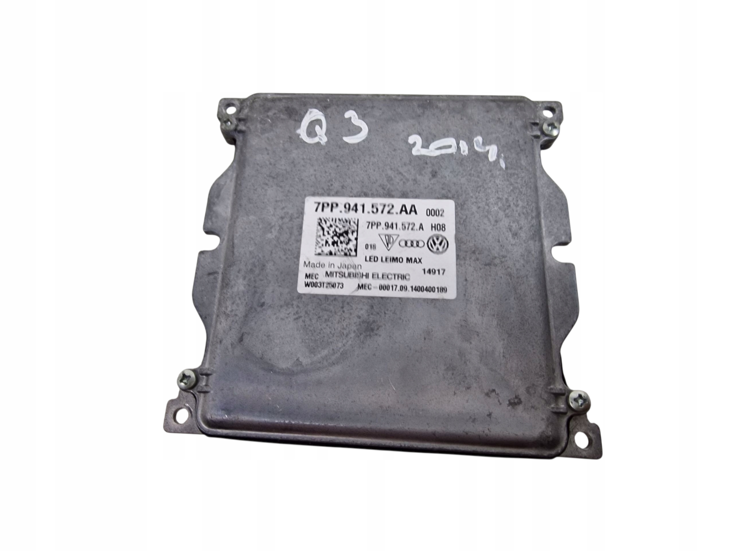 AUDI Q3 2014 module LED control unit 7PP941572AA 7PP.941.572.AA
