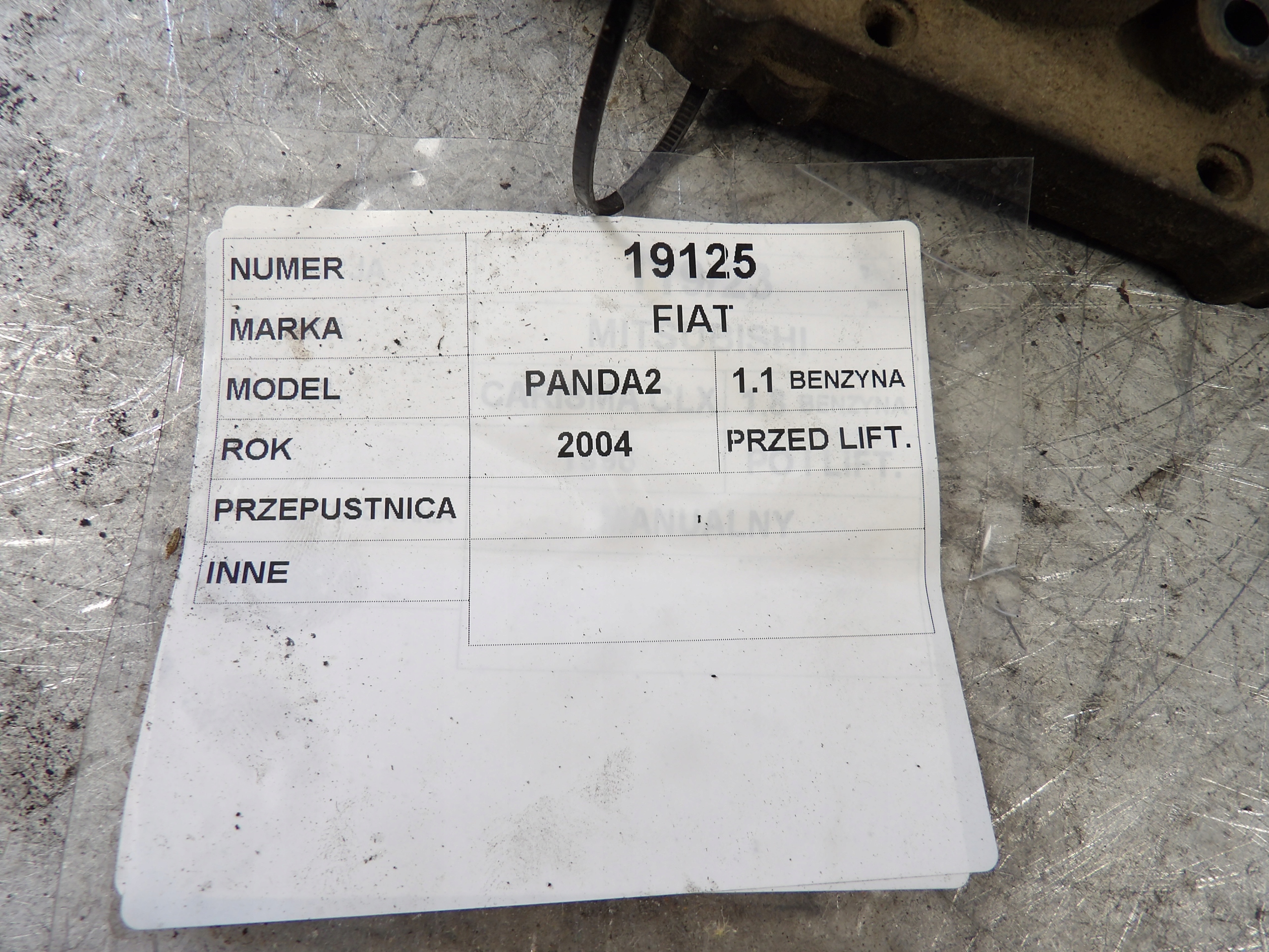 Fiat Panda II Valvola a farfalla 1,1B