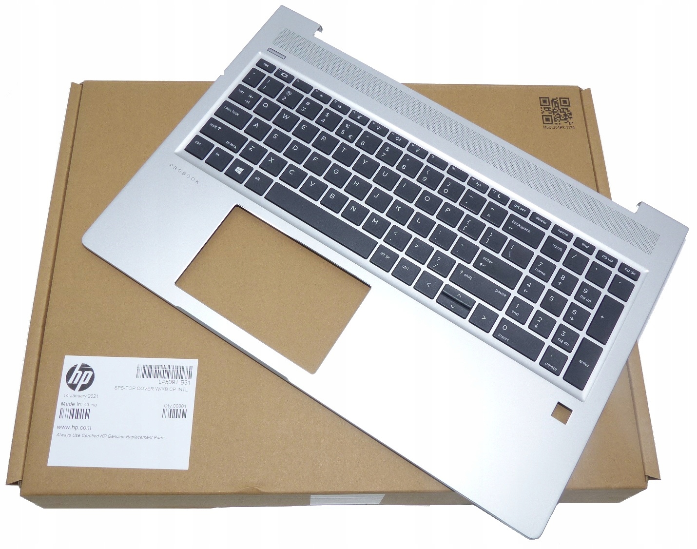 Oryginalna Nowa Obudowa Palmrest Klawiatura Us Hp ProBook 450 455 G6 G7