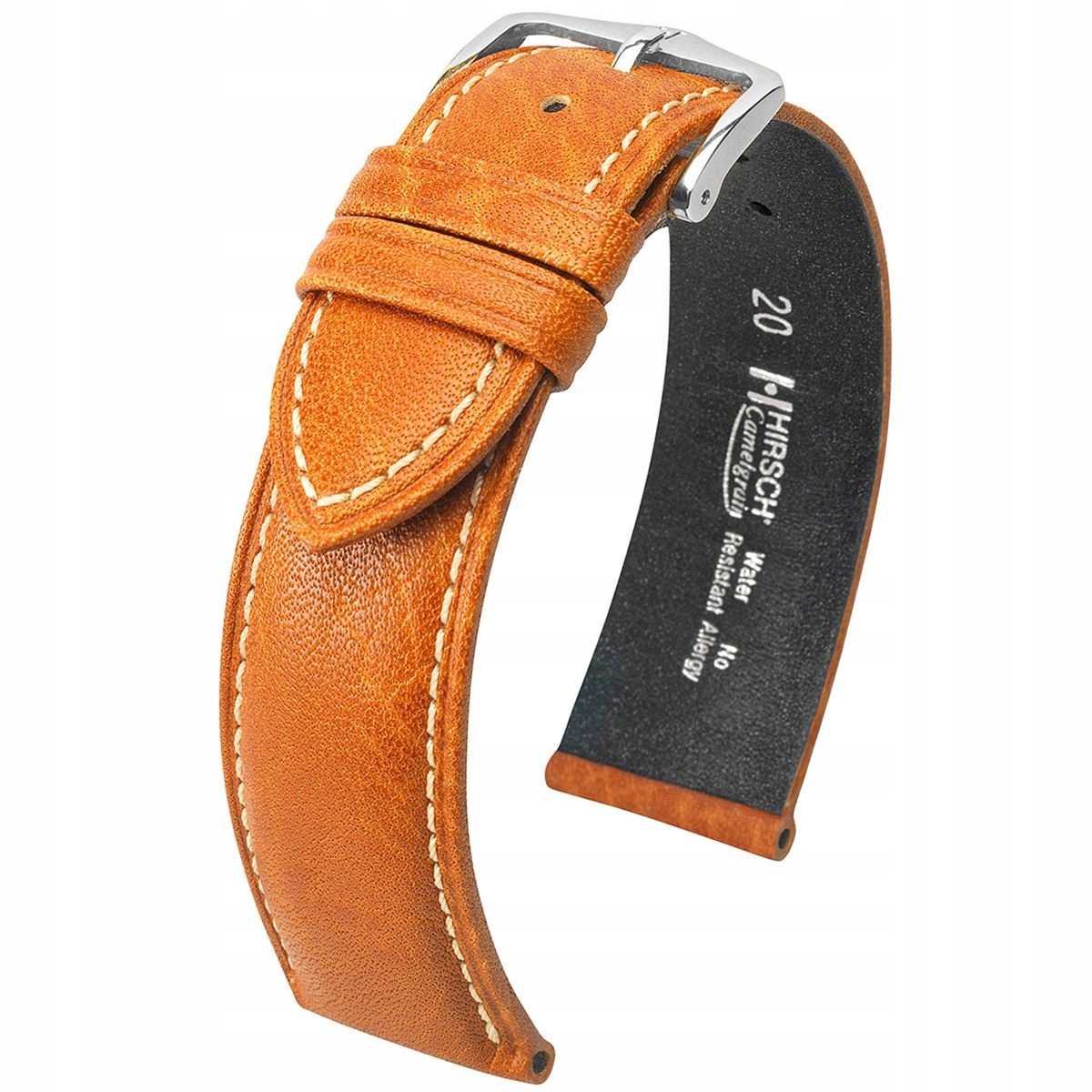Světle hnědý kožený opasek Hirsch Camelgrain