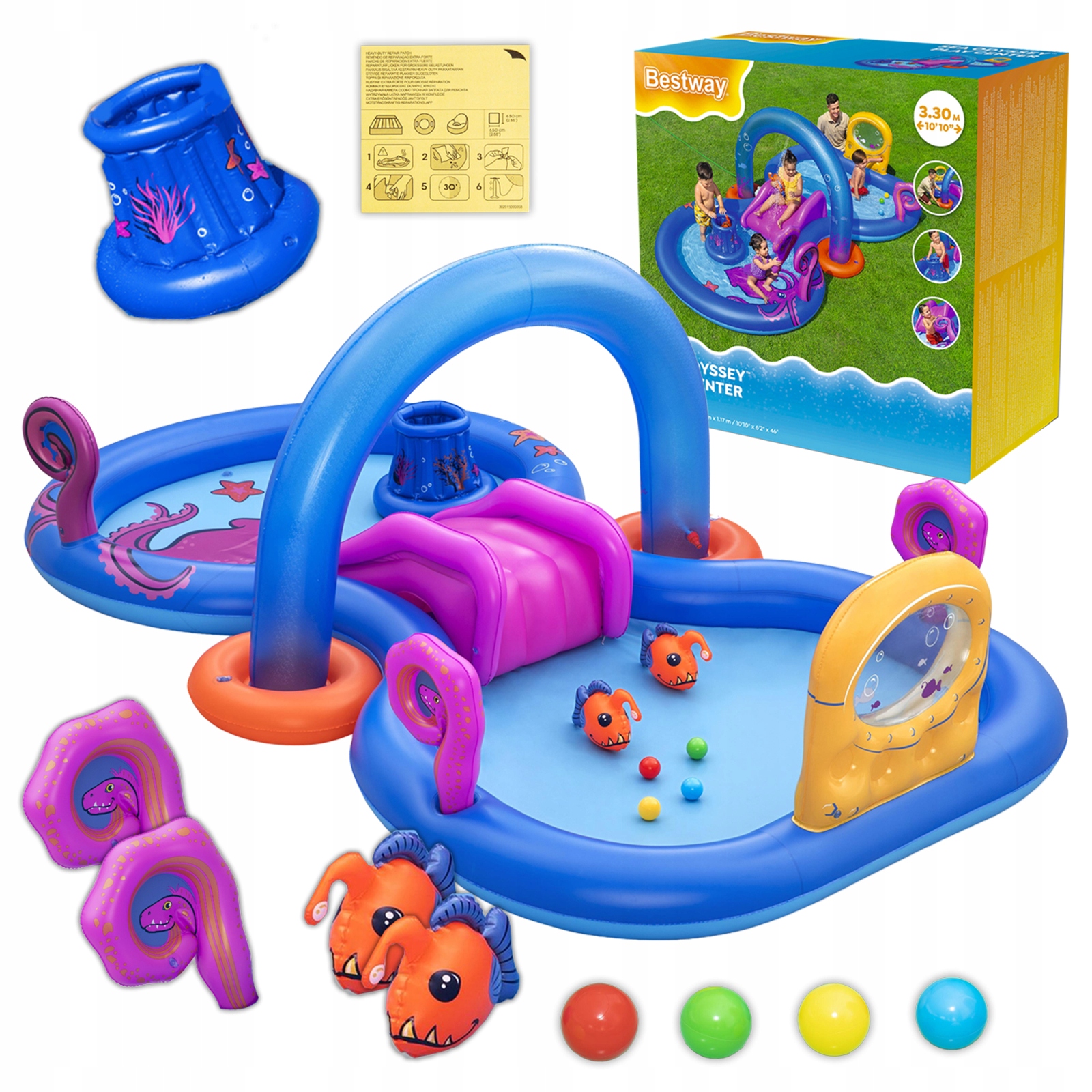Bazén So Šmýkačkou, Detské Ihrisko, Nafukovací Zavlažovač Príslušenstvo Bestway 53167