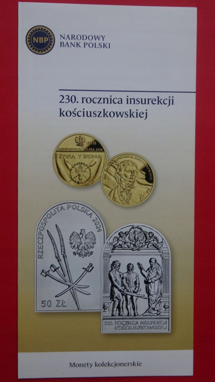 Folder 50 zł 2024,INSUREKCJA KOŚCIUSZKOWSKA,stan I