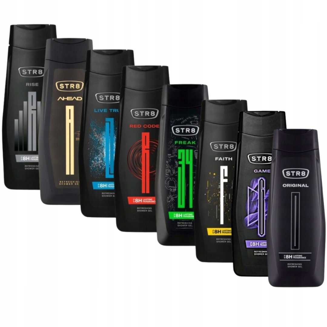 STR8 Set MIX pánských sprchový gel pro muže Refreshing 8 x 400 ml