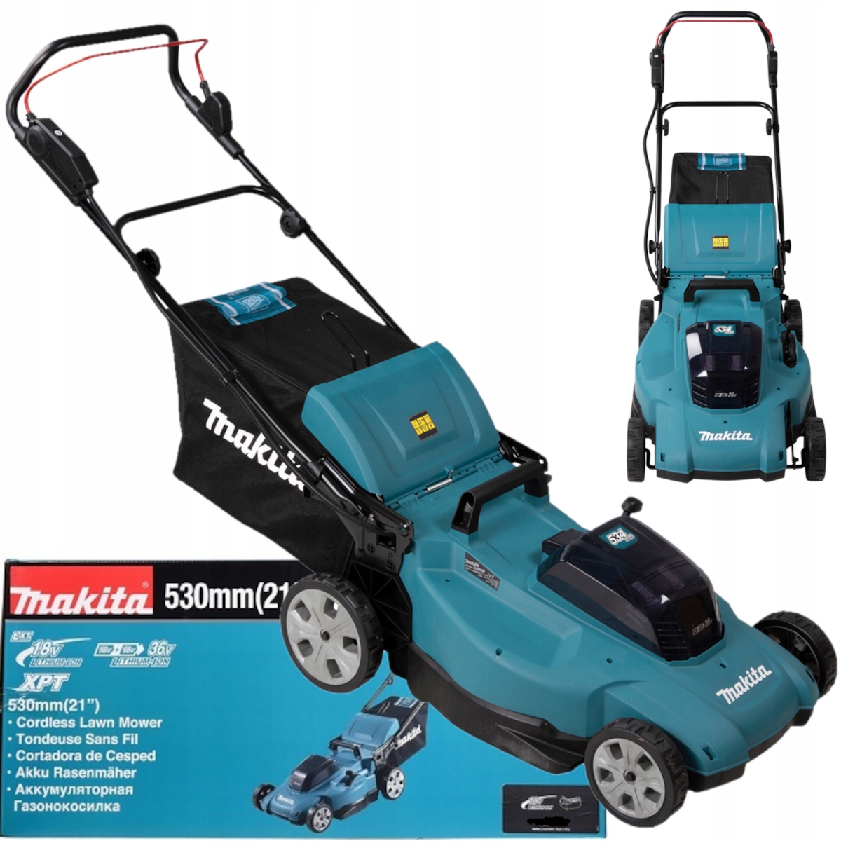 

Kosiaraka Samobieżna 2x18V 53cm 70L DLM538Z Makita