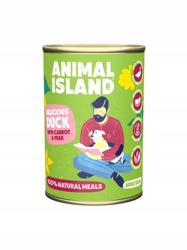 5 x Animal Island Vlhké krmivo pro psy s kachnou mrkví a hruškou 400 g