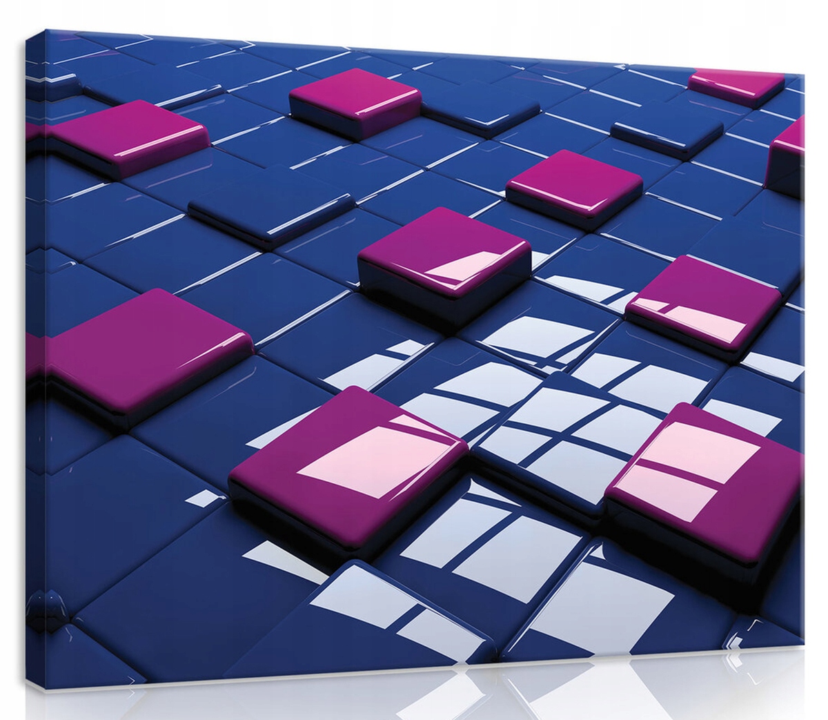 Obraz Na Plátně Canvas 80x60 3D Hloubka Čtverce Kostky Mozaika