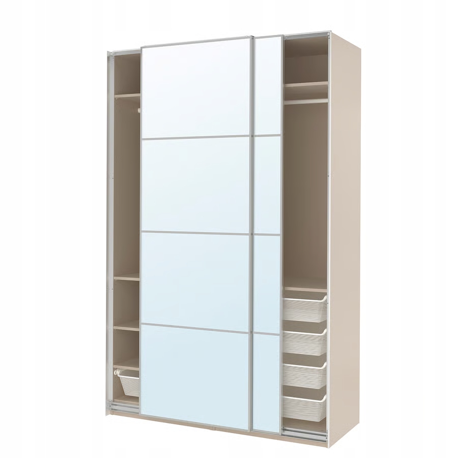 Szafa Ikea Pax Auli 150 x 236 x 66 cm odcienie beżu