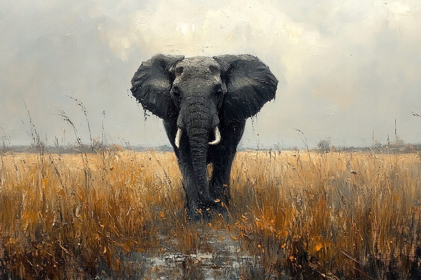 Obraz Na Plátně Canvas Příroda Zvíře Afrika Slon Savana 120x80