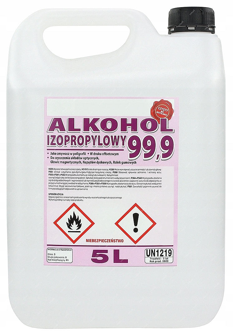 

Alkohol Izopropylowy Izopropanol Ipa 5L 5000ml M