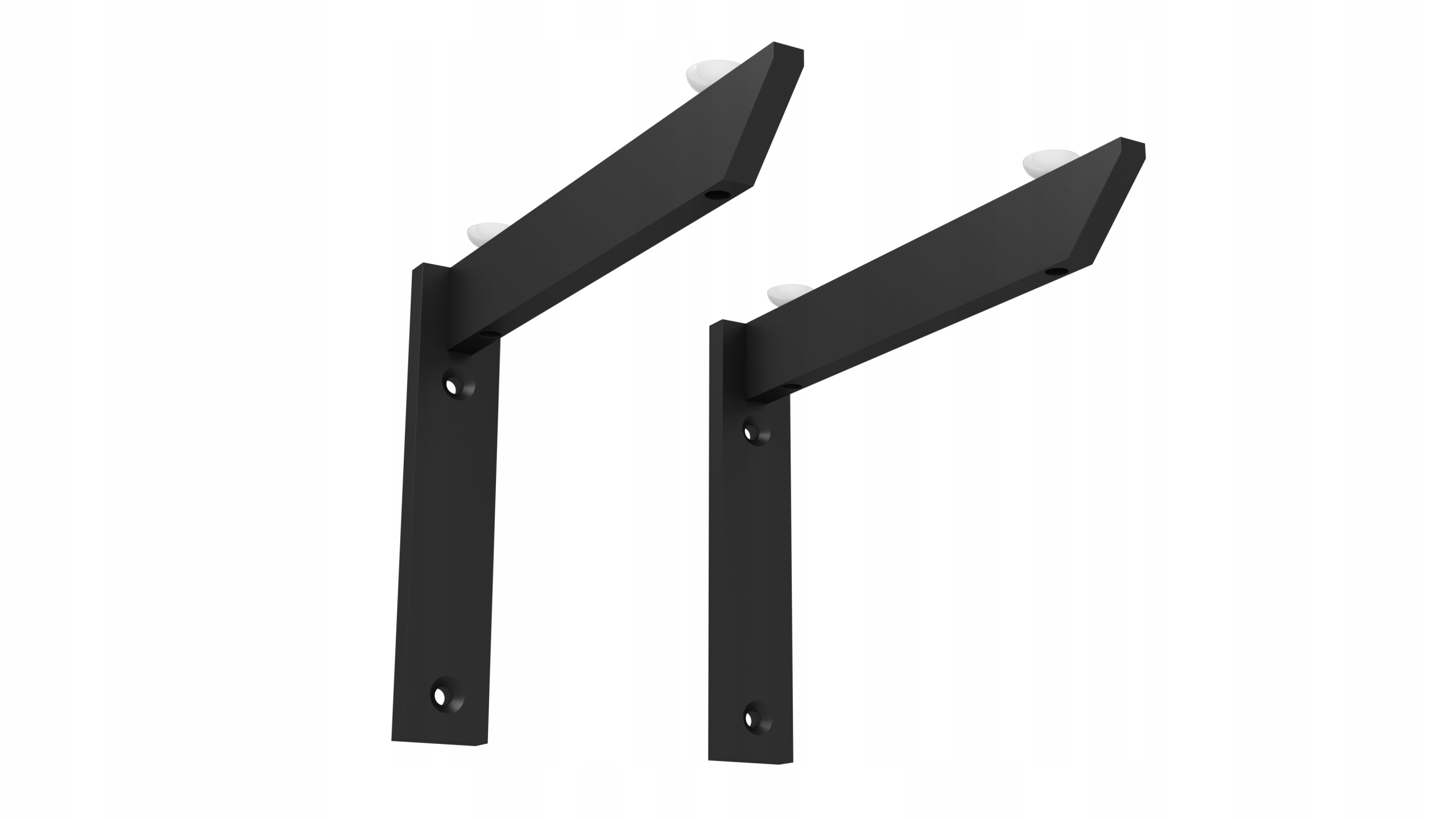 2 Ks Konzole Na Polici Úhelník Pod Polici 180 Černá