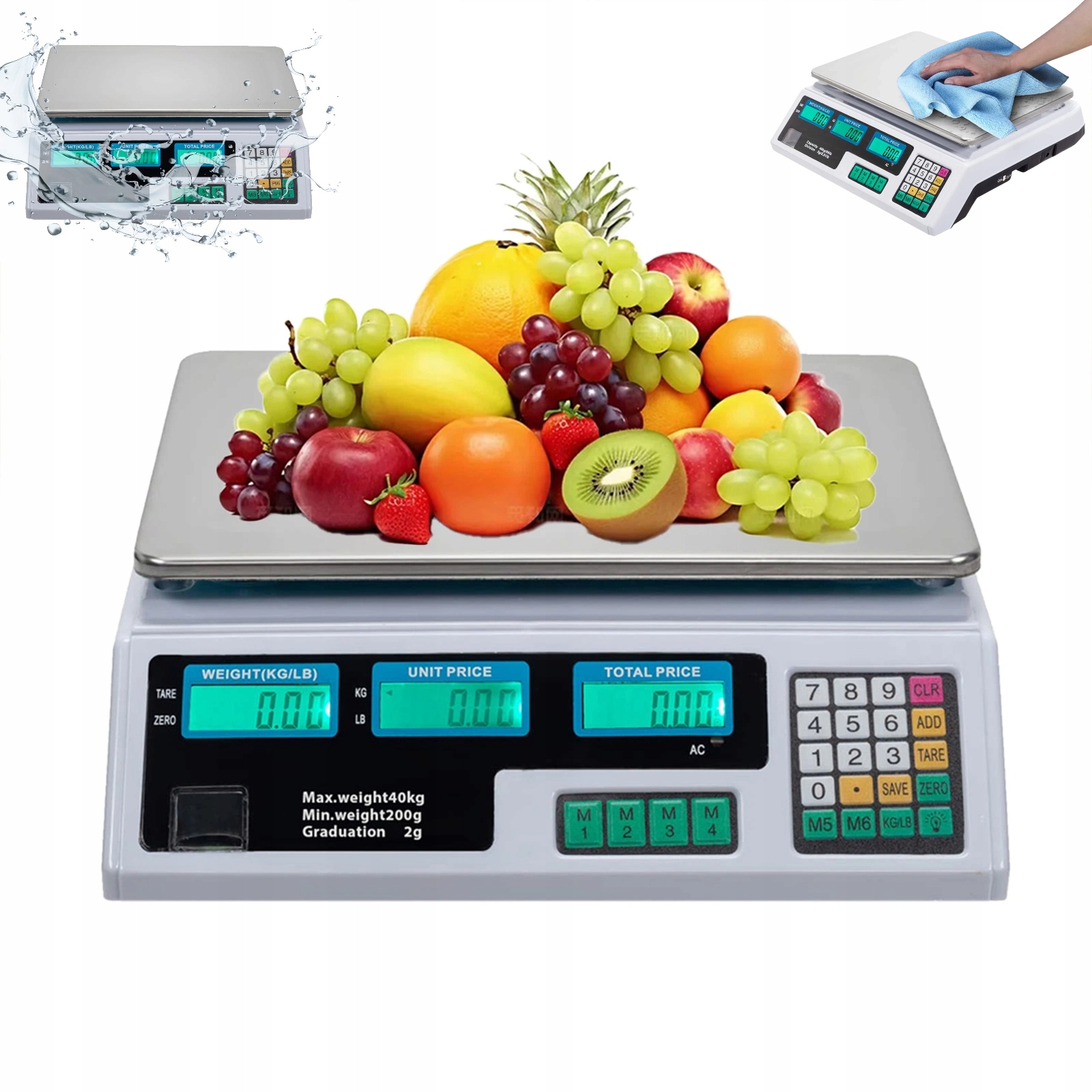 Bezdrátová Elektrická Váha Pro Obchod LCD displej 40 Kg Akumulátor