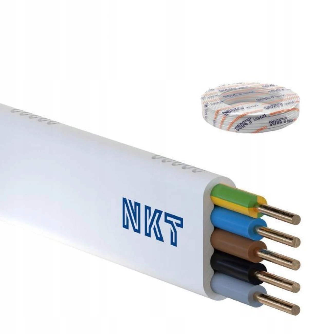 Przewód Instalacyjny Ydyp 5x 1,5 450-750V Biały (krążki Po 100MB) 1krążek N