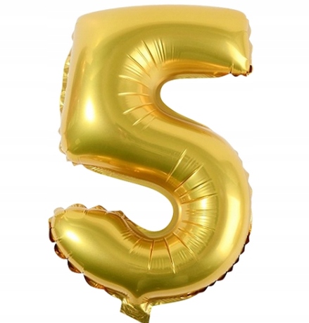 

Balon Foliowy Złoty Cyfra 5 86cm Aliga