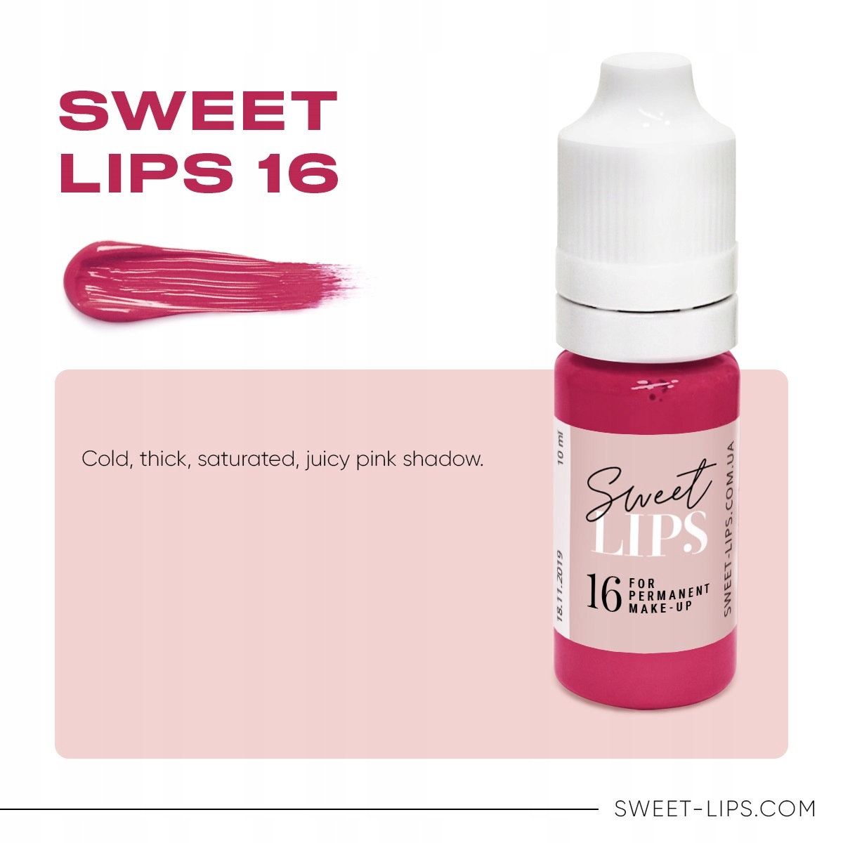 Pigment pro permanentní make-up Sweet lips #16 5 ml