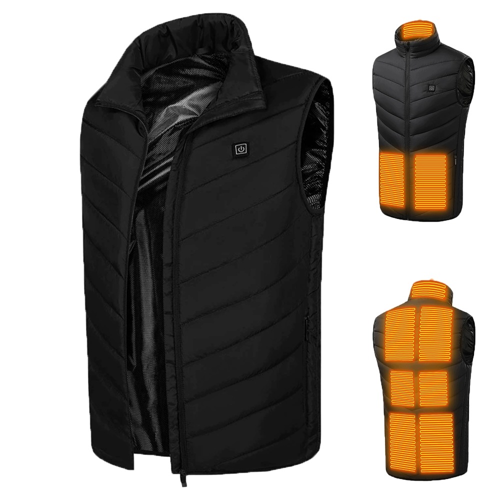 Elektrická Vyhřívací Vesta Unisex Zimní Bunda Bez Rukávů XXL