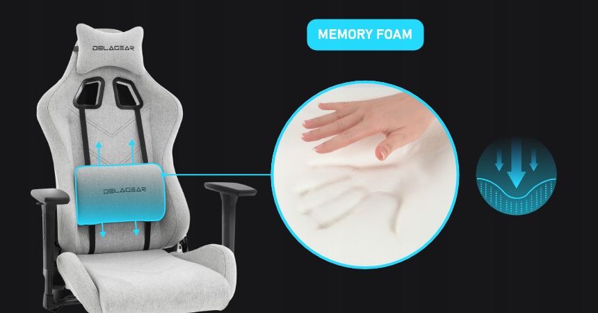 Fotel OBROTOWY biurowy ERGONOMICZNY Delagear G 606 Wysokość mebla 133 cm