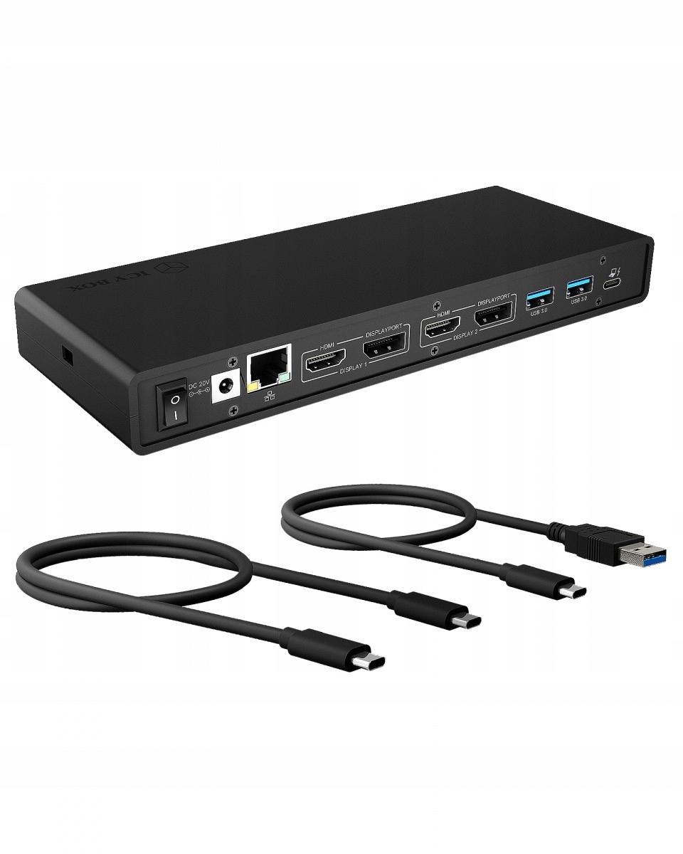 Dokovací stanice IB-DK2245AC 13v1, 2xDP, 2xHDMI, Usb, Lan, Usb-c, Pd až 60W