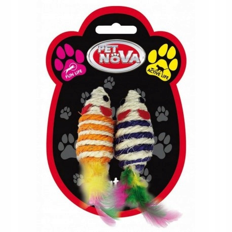 

Pet Nova Cat Myszki Sizalowe Z Piórami