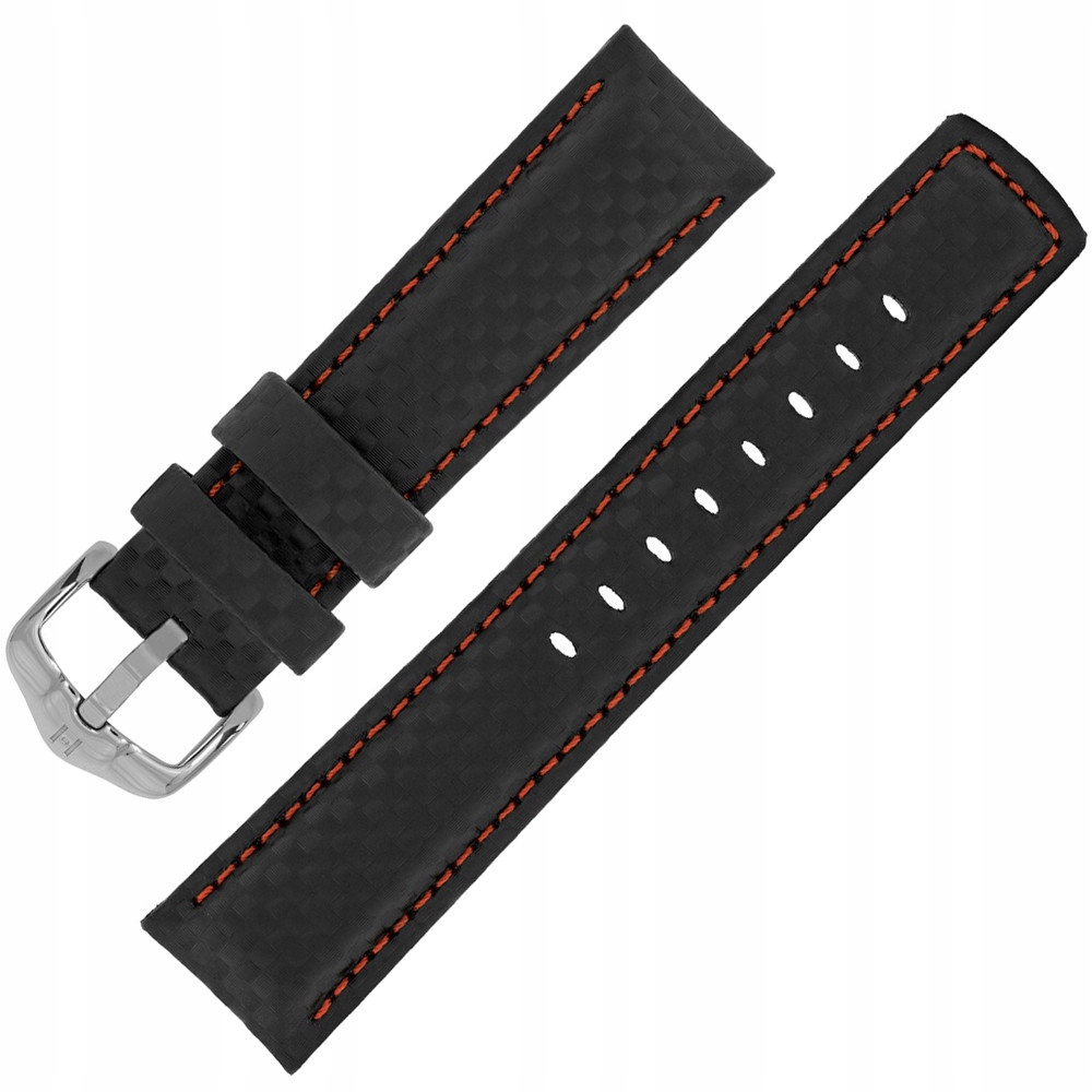 Pásek k hodinkám Hirsch 02592052-2-24 černý 24 mm