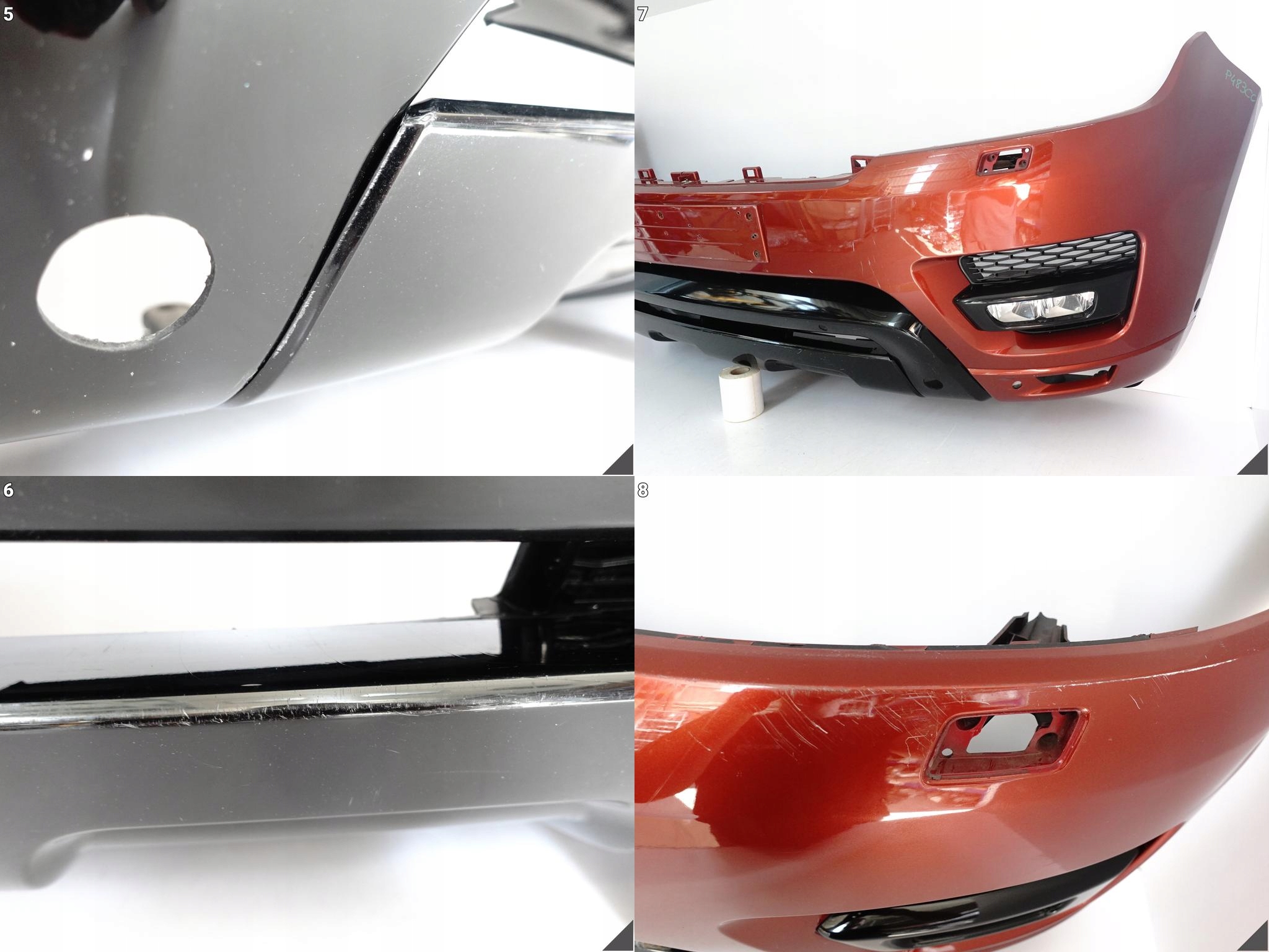 RANGE ROVER SPORT II L494 13-18 bumper + SPOILER +LED +support KOMPLET front