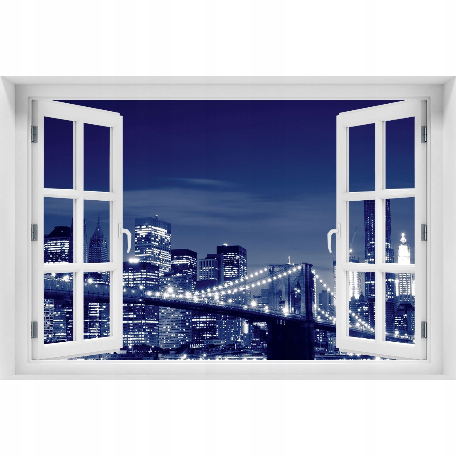 

Naklejka na ścianę 3D Okno Nowy Jork nocą 120x80