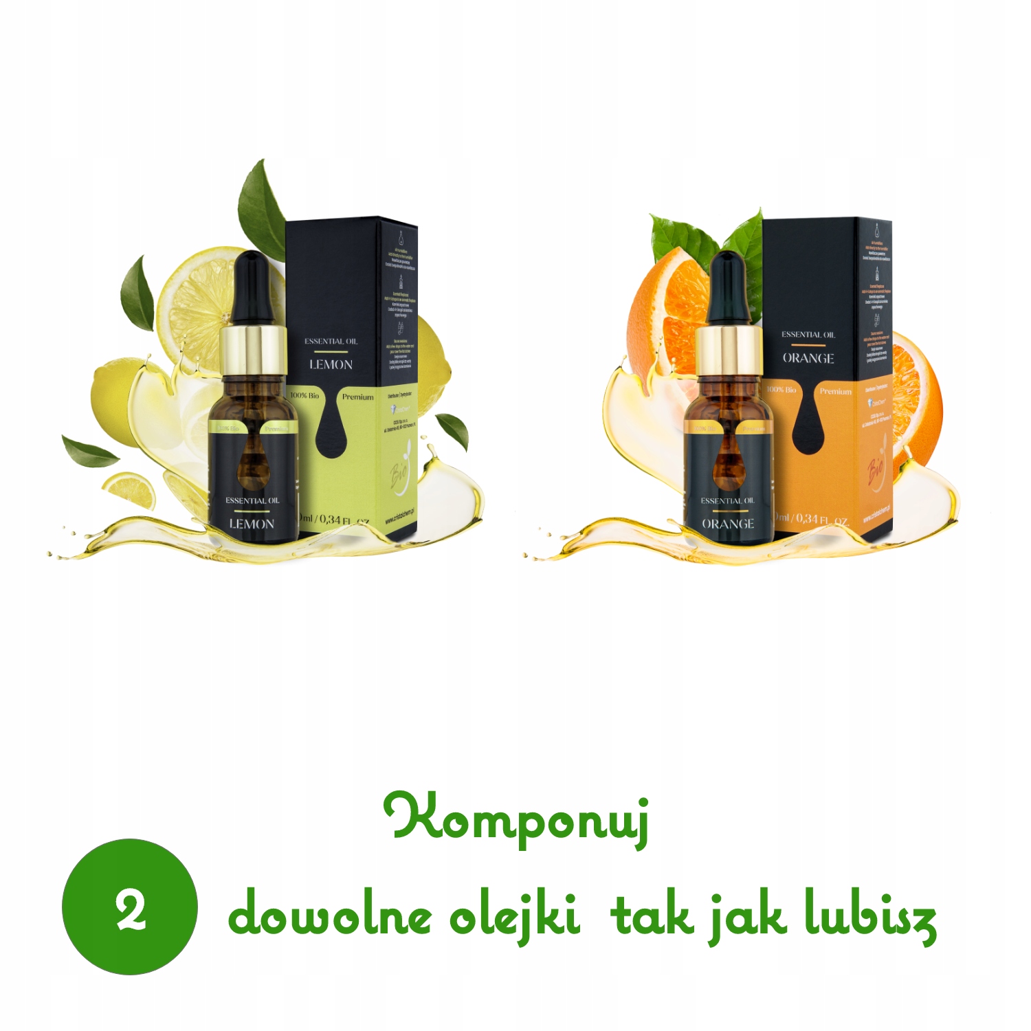 

Zestaw 2x10ml Olejki eteryczne Premium Bio Natura