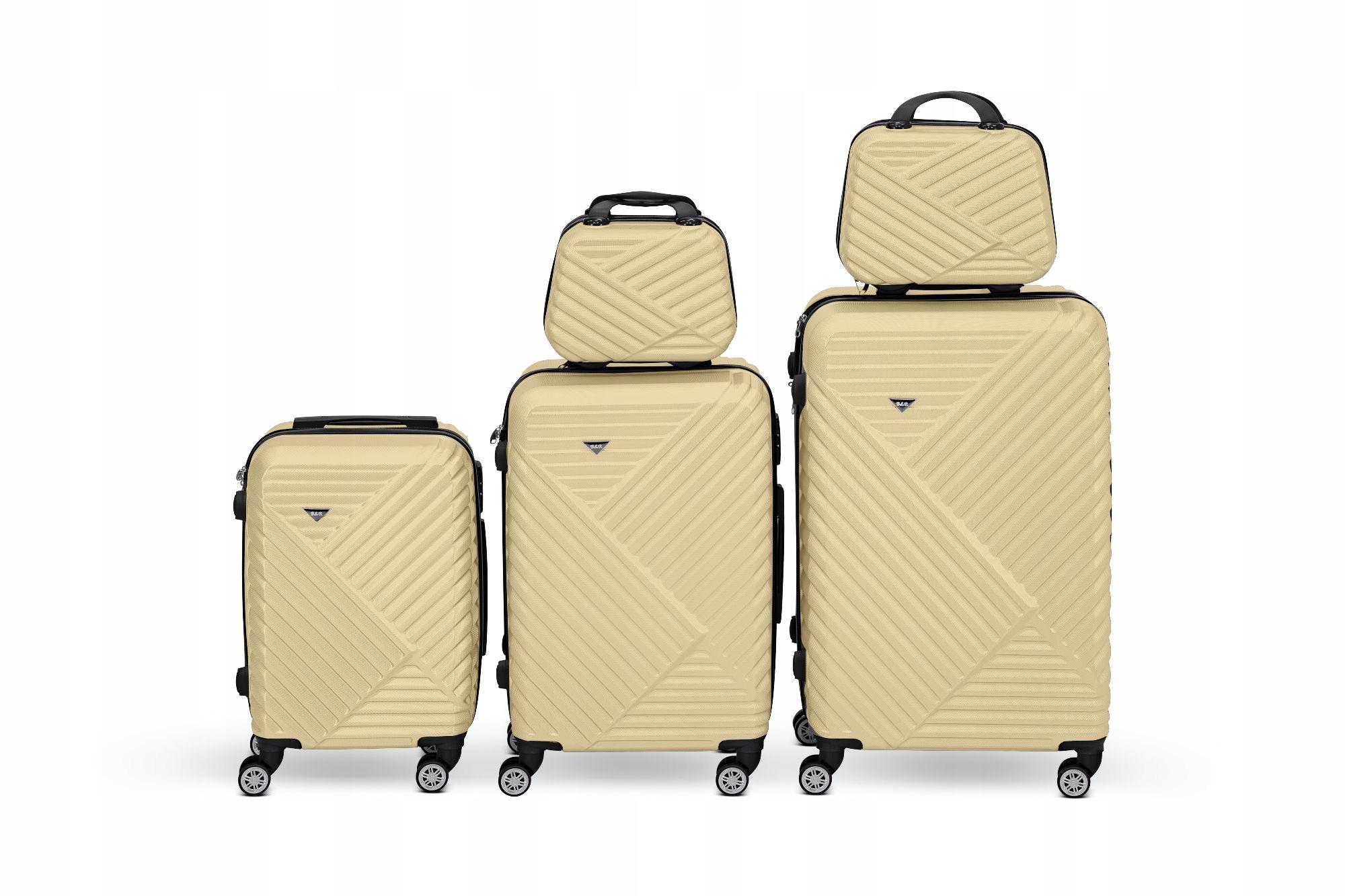 Zestaw Mocnych Walizek Abs 5 el– Lekka Walizka Kabinowa i Kuferki