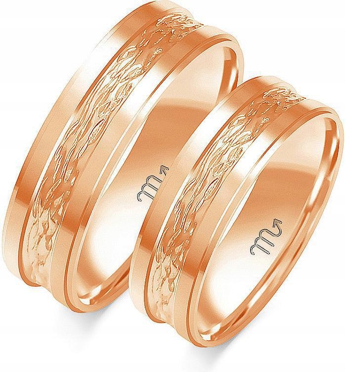 svatební prsteny z růžového zlata 585 r 14 15 16 vkusná svatba kolekce