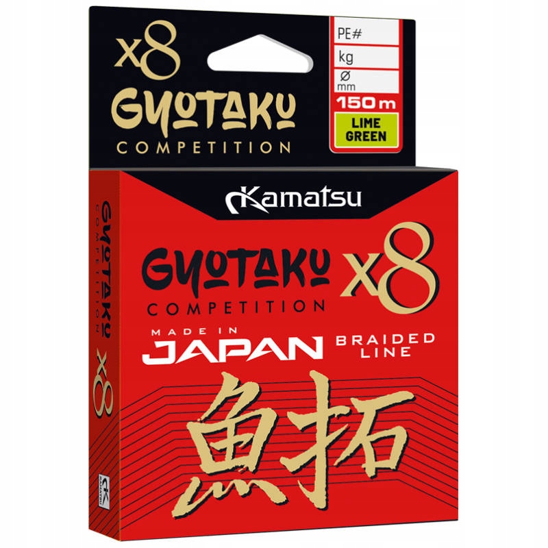 Plecionka Kamatsu Gyotaku Competition X8 Green 0,165 mm Duży Sandacz Szczup