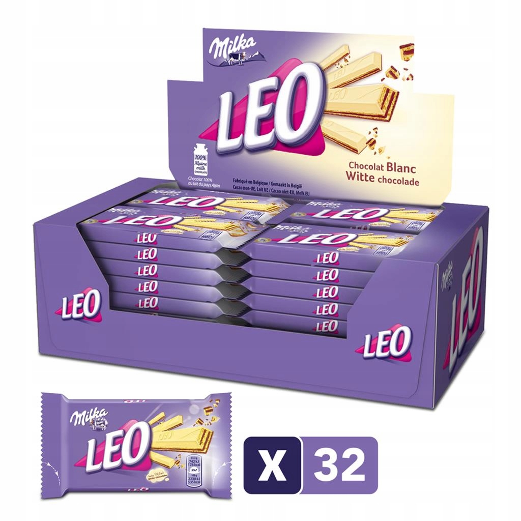 Levně Milka Tyčinka Leo White Bílá čokoláda 32 ks x 33,3 g 1065 g