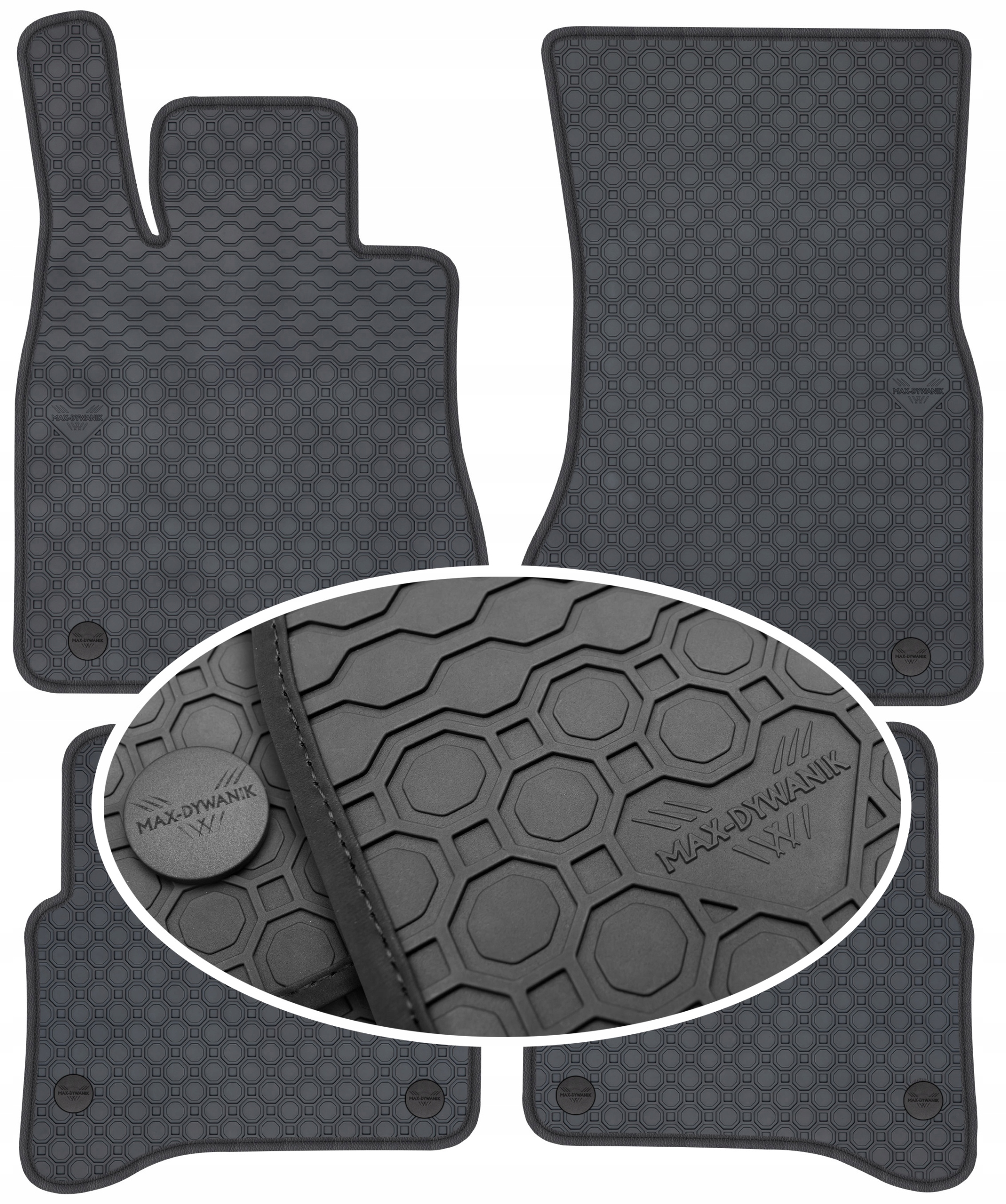 S-Klasa W223 Sd Short 2021 Gumový koberec PrimeLiner čierny