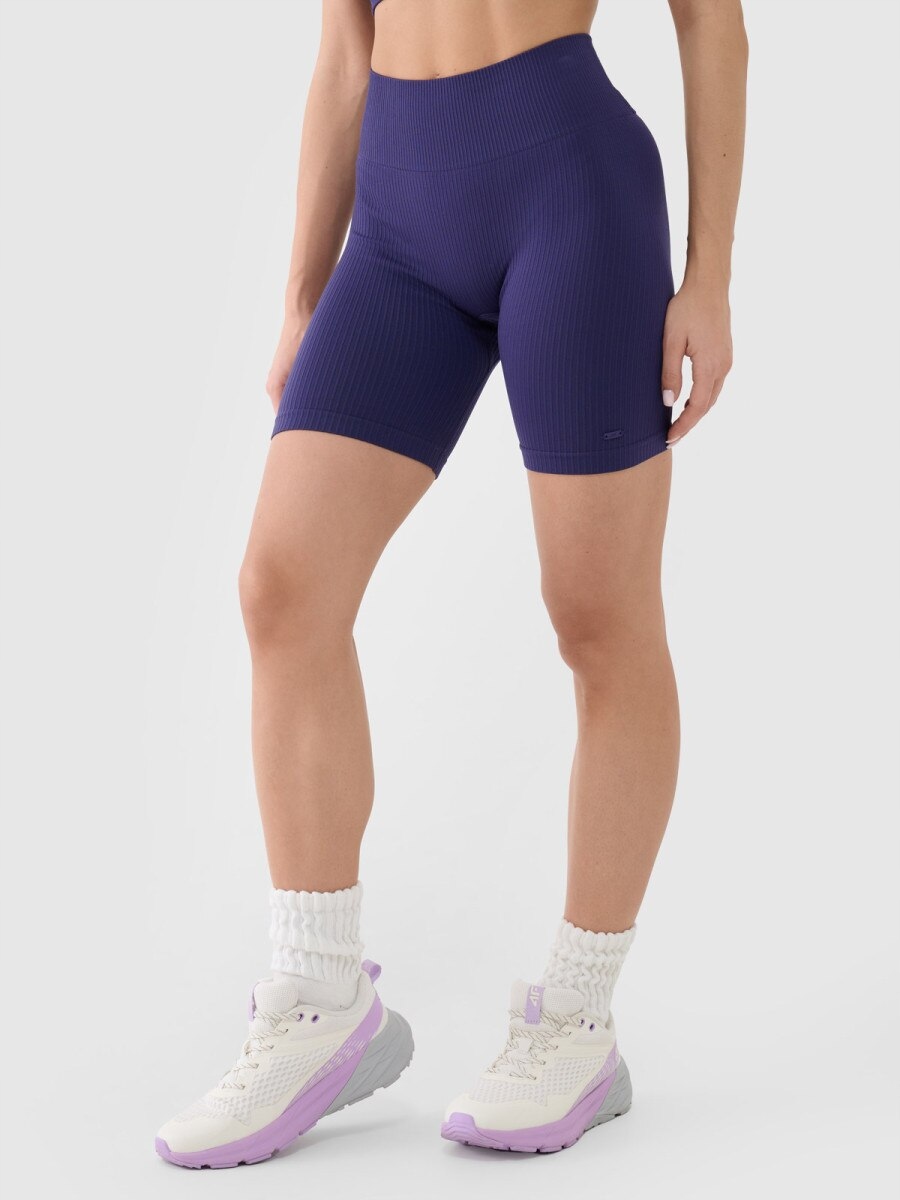 Legginsy Damskie Krótkie 4F Kolarki Bezszwowe Treningowe M/L F014 SS25