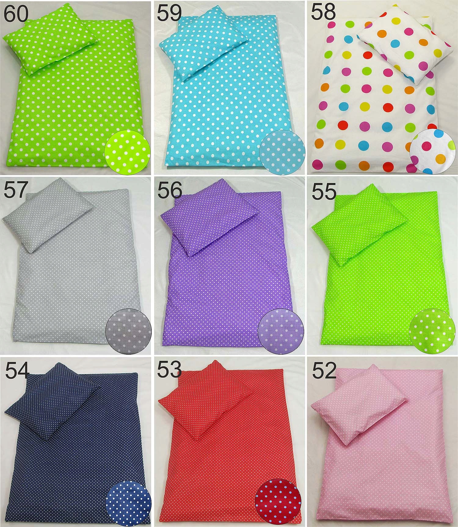 6 el Pościel do wózka kołdra poszewki komplet GRG Długość kołdry 70 cm