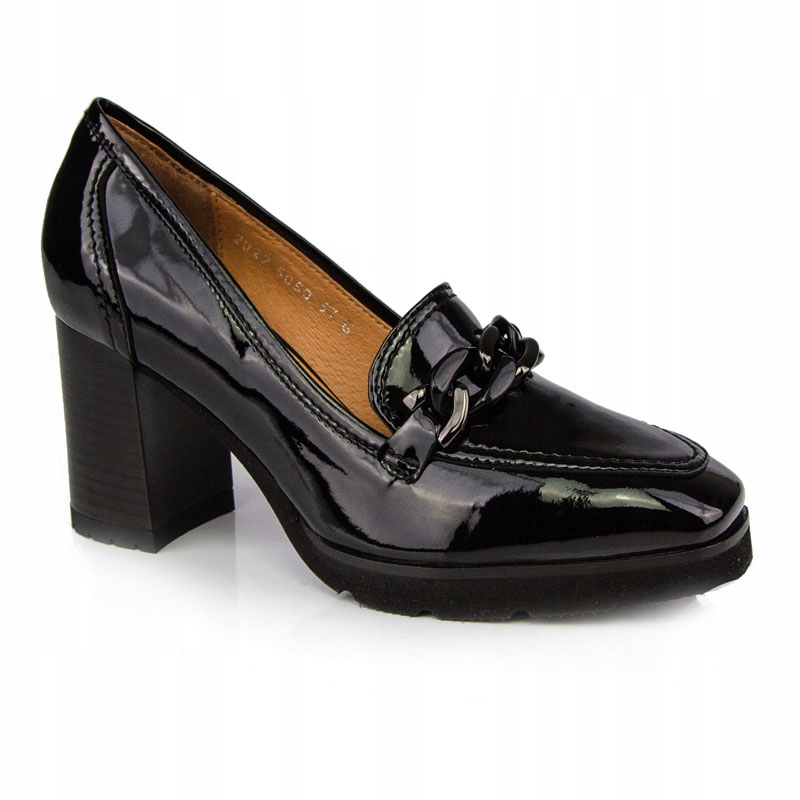 Simen 5050A Lodičky Sloupek Kůže Černé 41