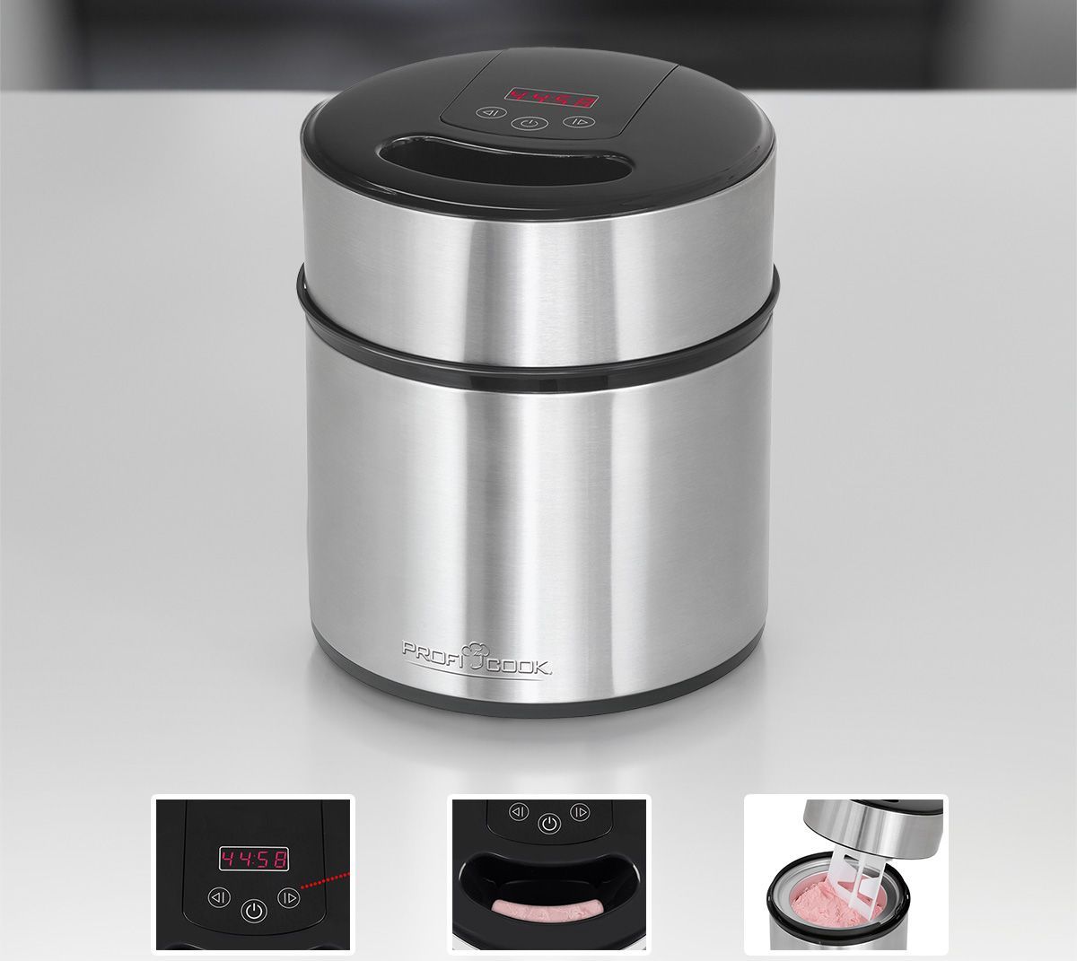 LODZIARKA AUTOMAT URZĄDZENIE DO LODÓW JOGURTÓW STAL INOX PROFICOOK Model PC-ICM 1140