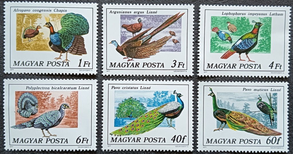 PTAKI ŚWIATA - WĘGRY Mi 3185 - 3190 ** - czysty